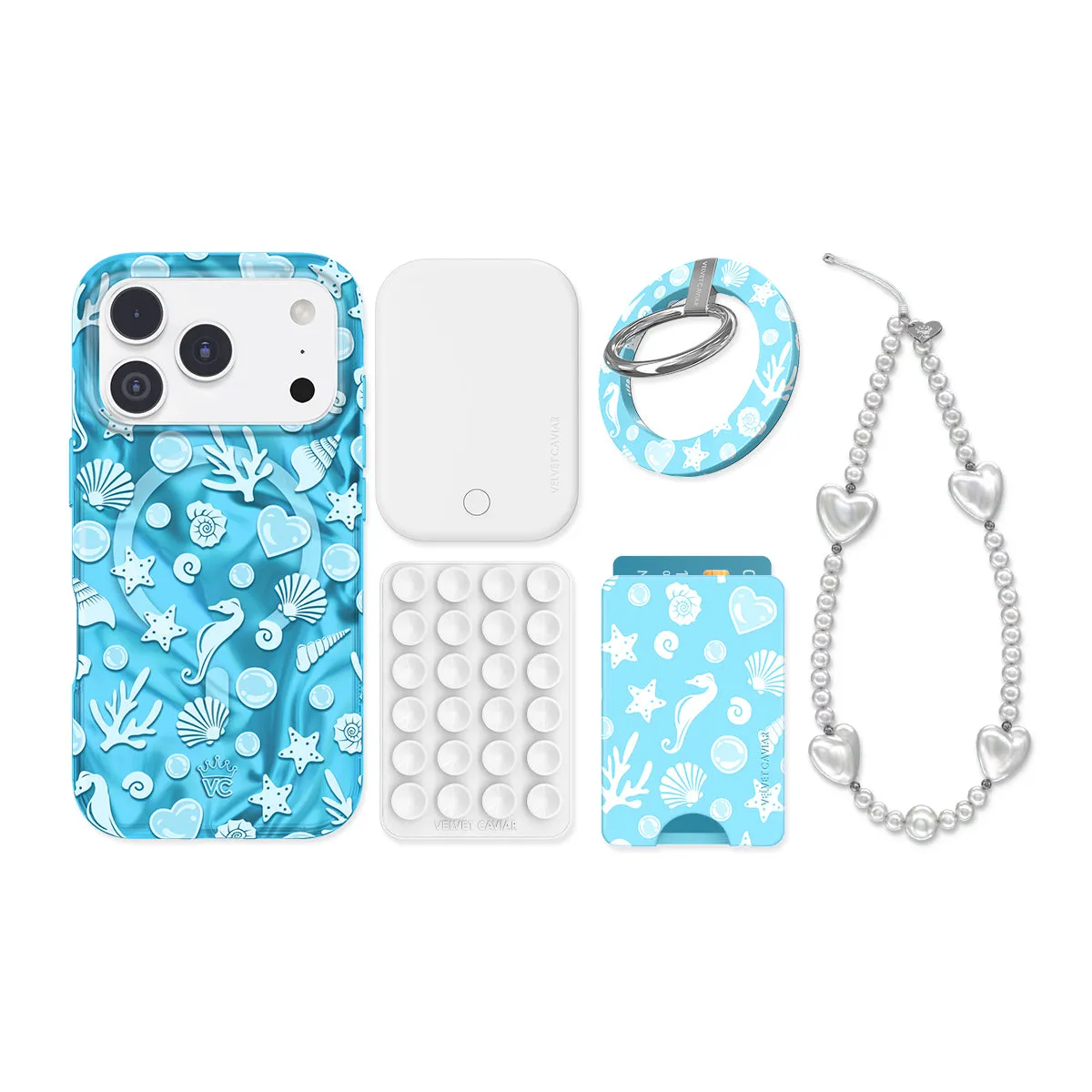 Aquamarine Holo iPhone Bundle Set sold by Velvet Caviar product image thumbnail 3