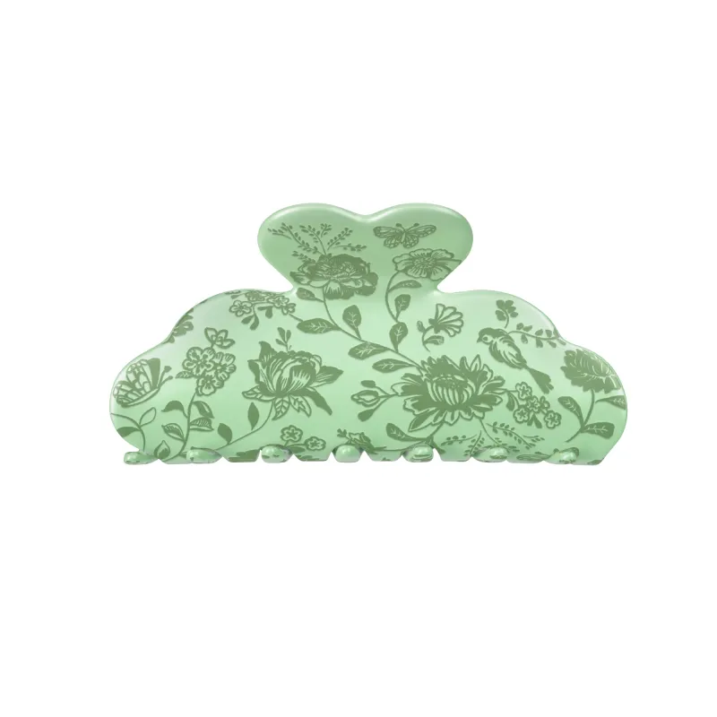 Storybook Sage Floral Hair Clip made by Velvet Caviar