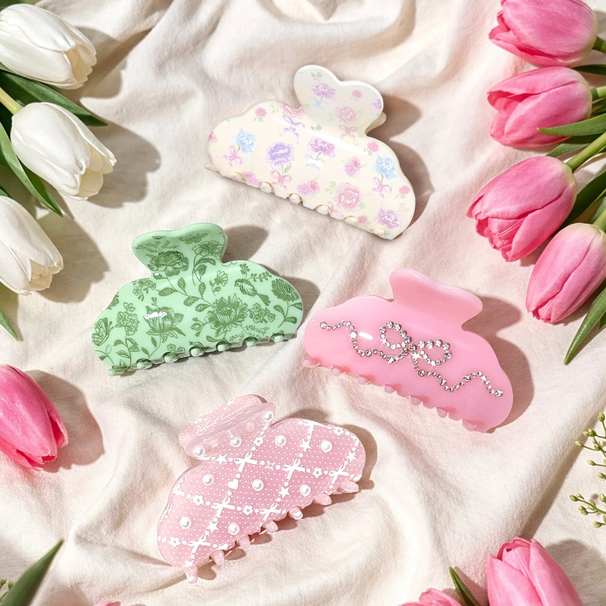 Storybook Sage Floral Hair Clip sold by Velvet Caviar product image thumbnail 5