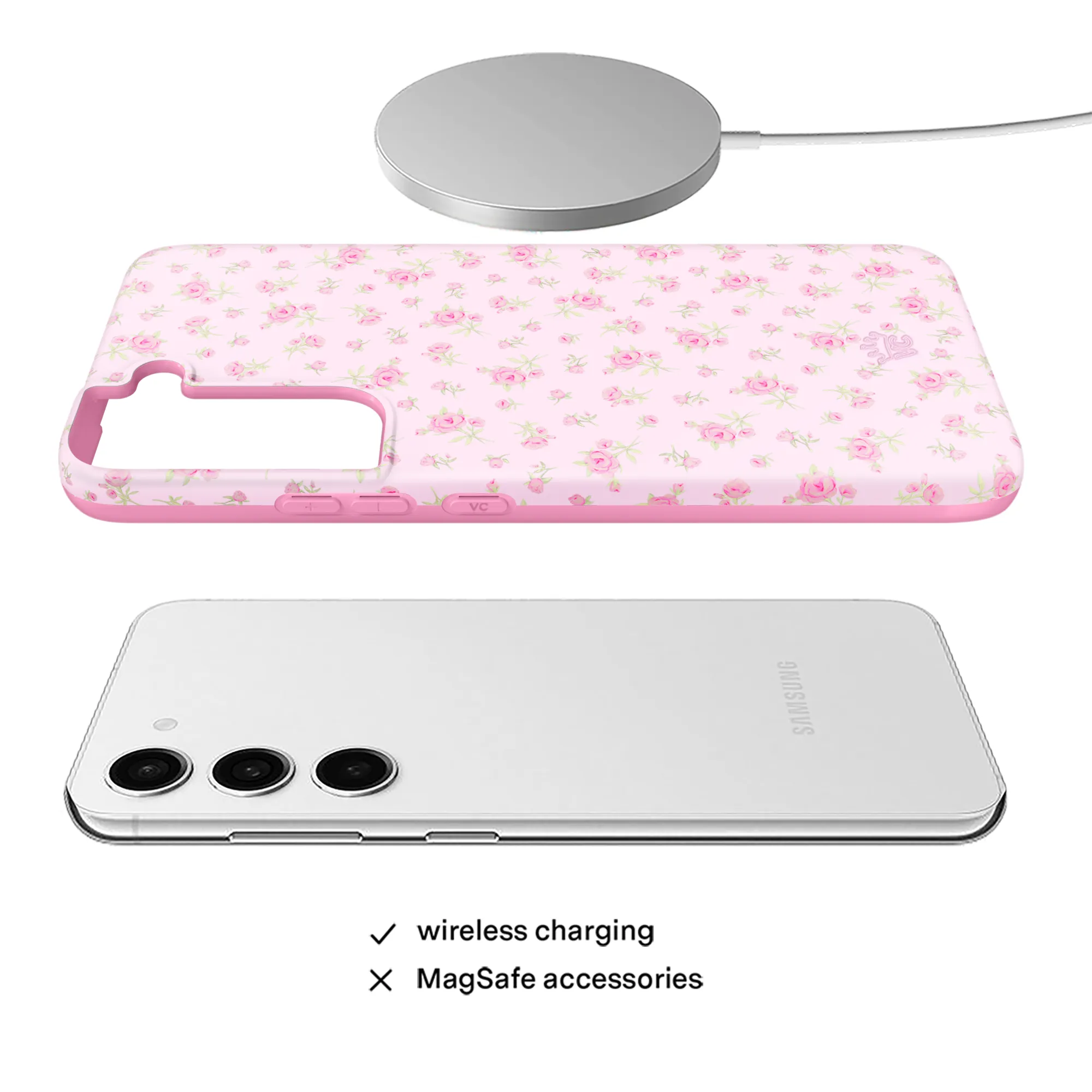 Dainty Pink Floral Samsung Case sold by Velvet Caviar product image thumbnail 3