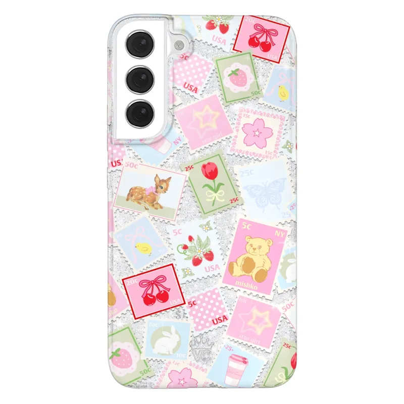 Spring Whimsy Stamps Glitter Samsung Case made by Velvet Caviar
