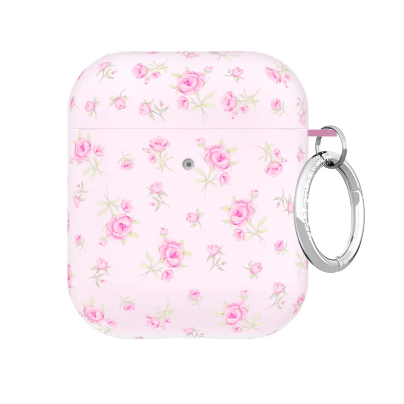 Dainty Pink Floral AirPod Case made by Velvet Caviar