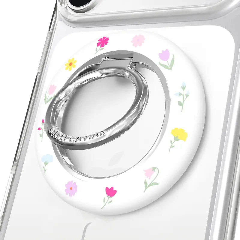 Dreamy Meadow Floral MagSafe Grip Ring made by Velvet Caviar