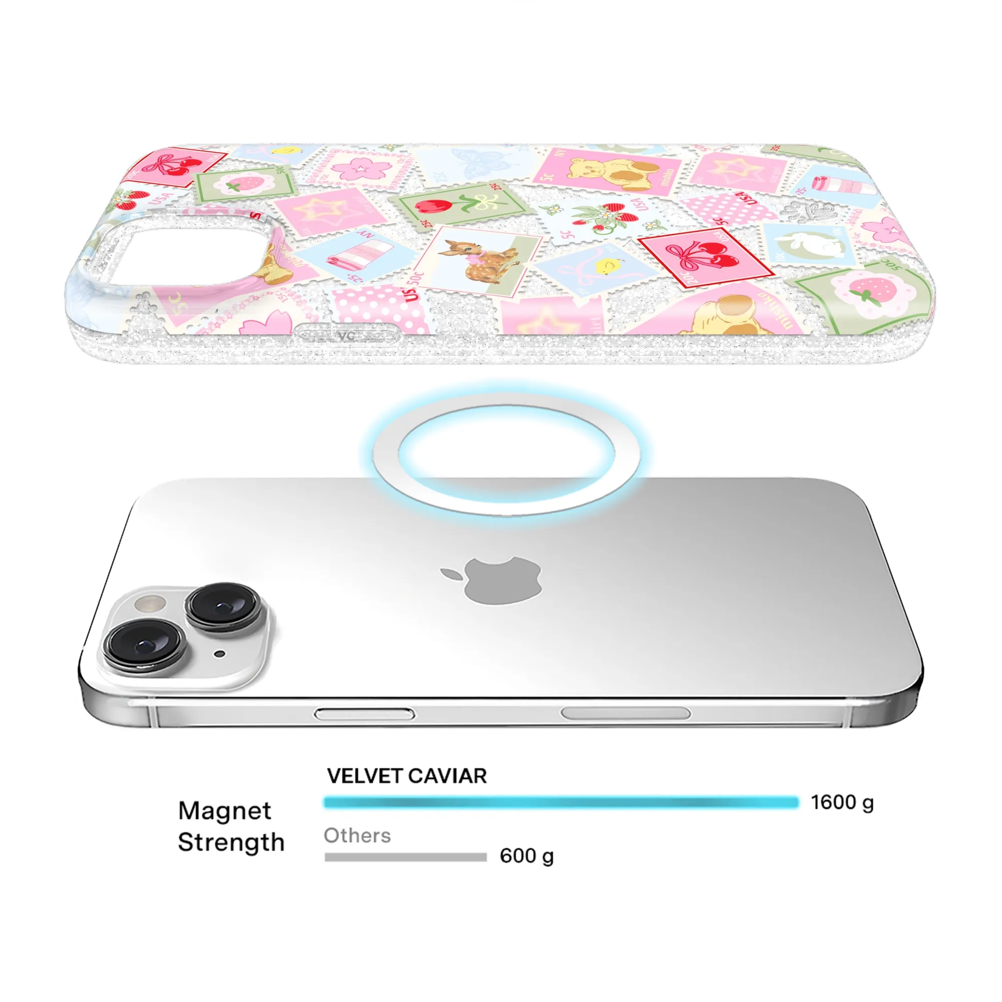 Spring Whimsy Stamps Glitter iPhone Case sold by Velvet Caviar product image thumbnail 4