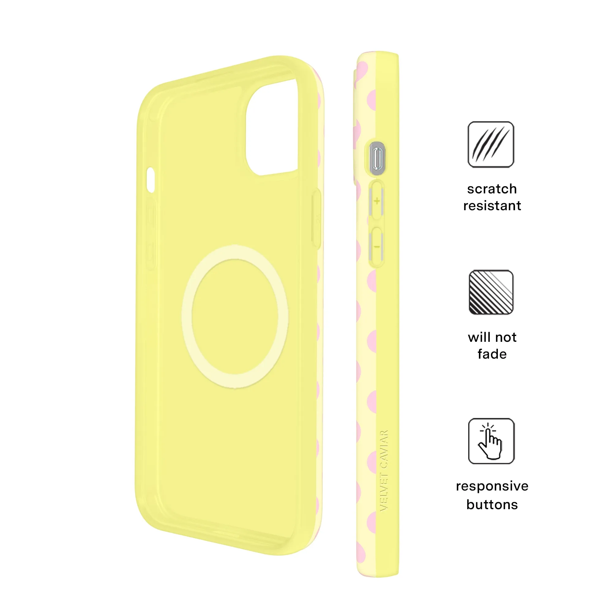 Buttercream Polka Dot iPhone Case sold by Velvet Caviar product image thumbnail 5