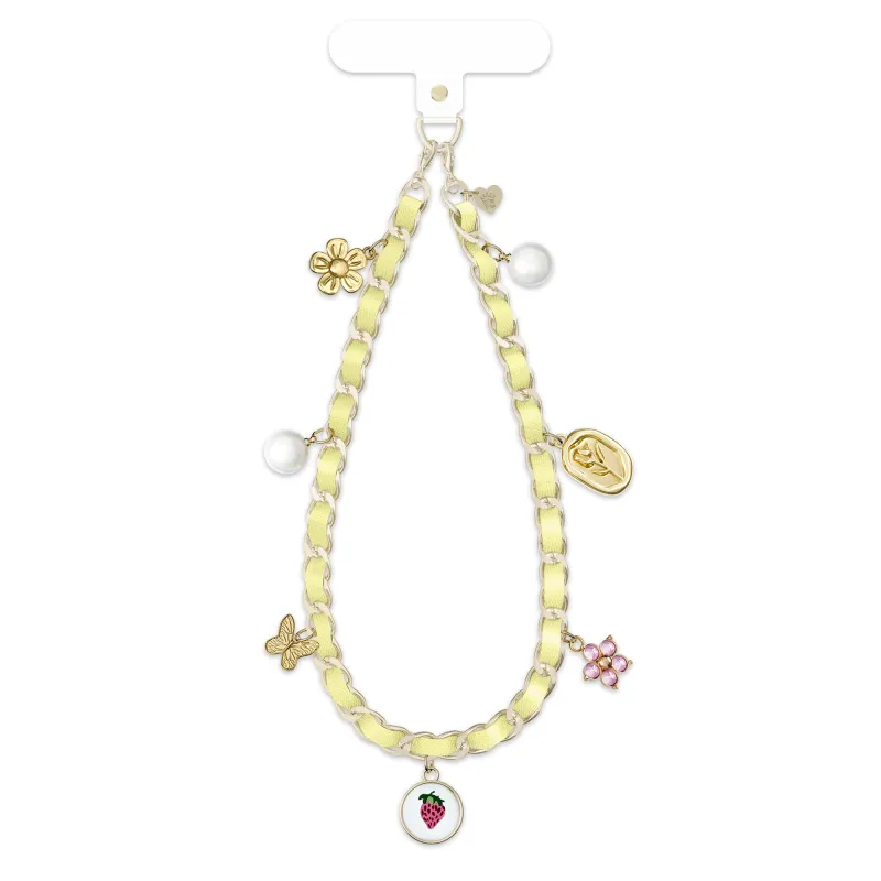 Spring Dreams Leather Chain Phone Charm made by Velvet Caviar