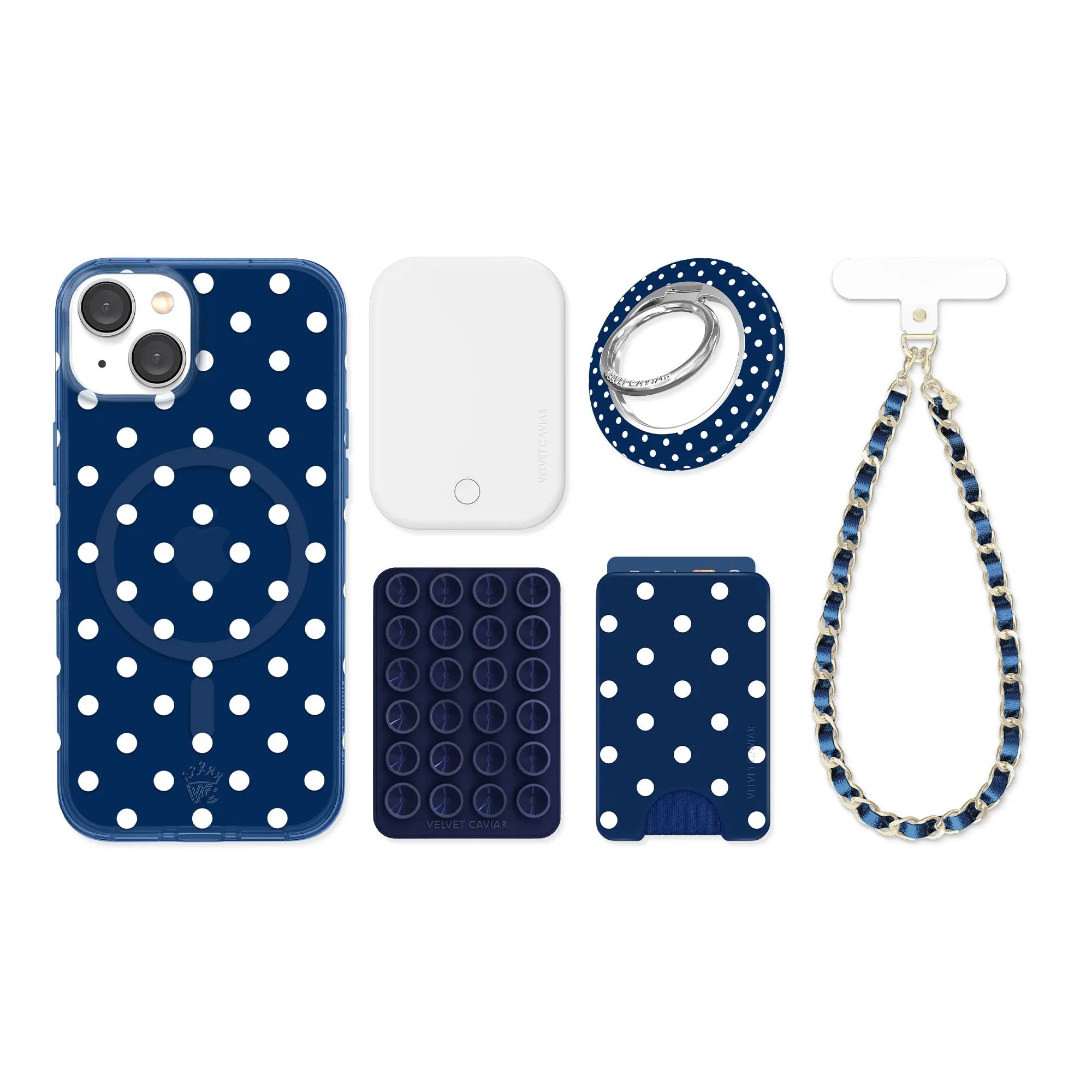 Midnight Polka Dot iPhone Bundle Set sold by Velvet Caviar
