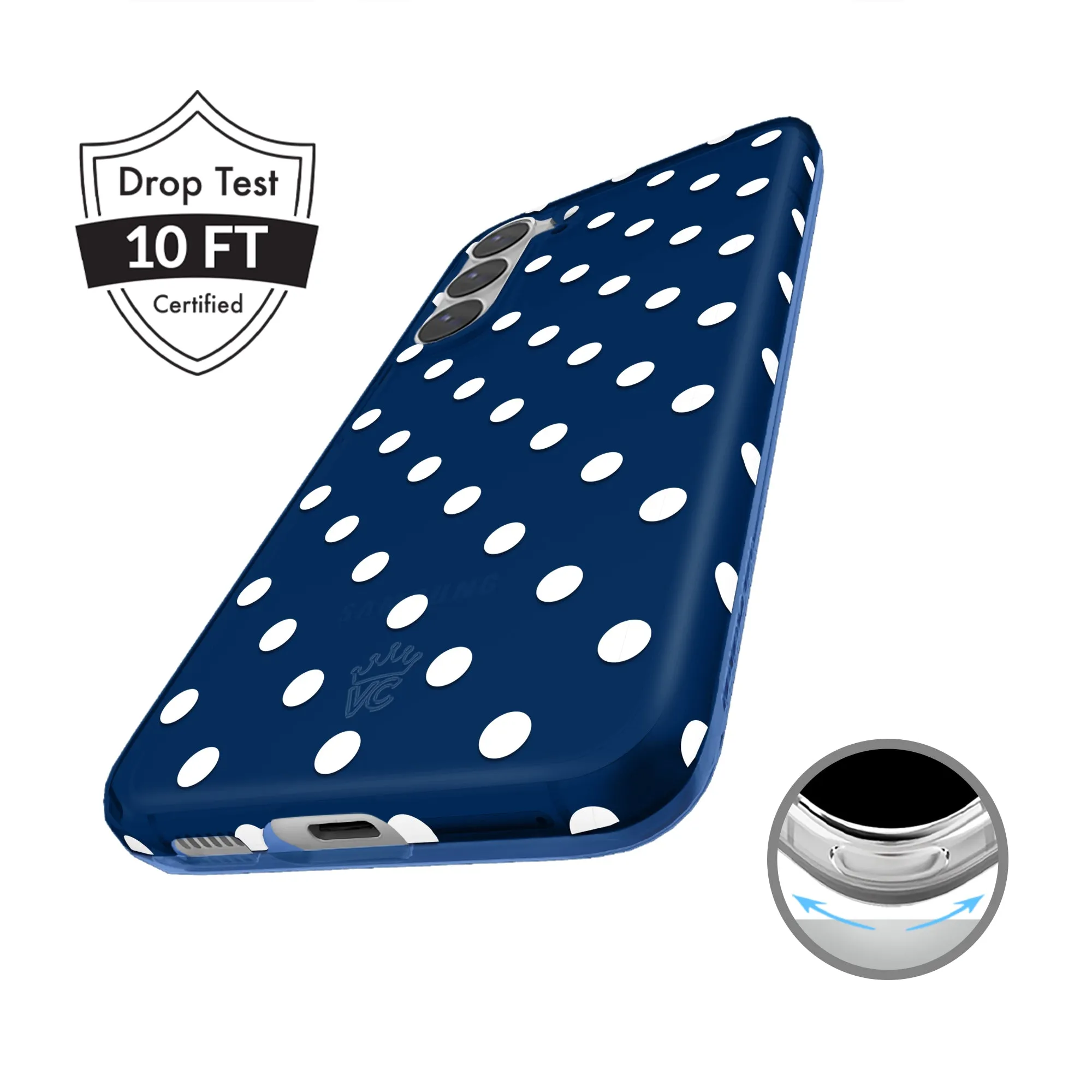 Midnight Polka Dot Samsung Case sold by Velvet Caviar product image thumbnail 2