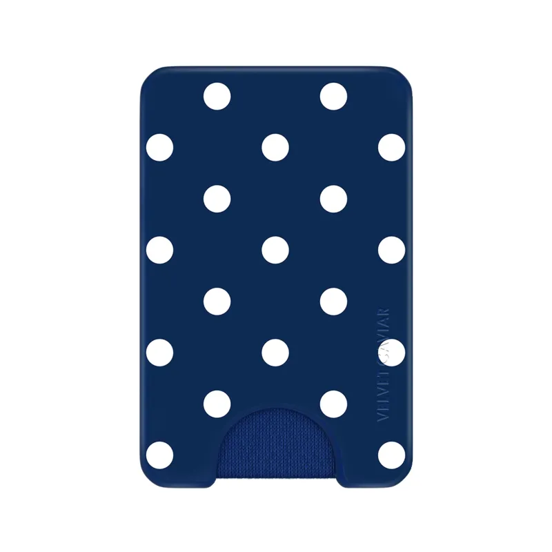 Midnight Polka Dot MagSafe Wallet made by Velvet Caviar
