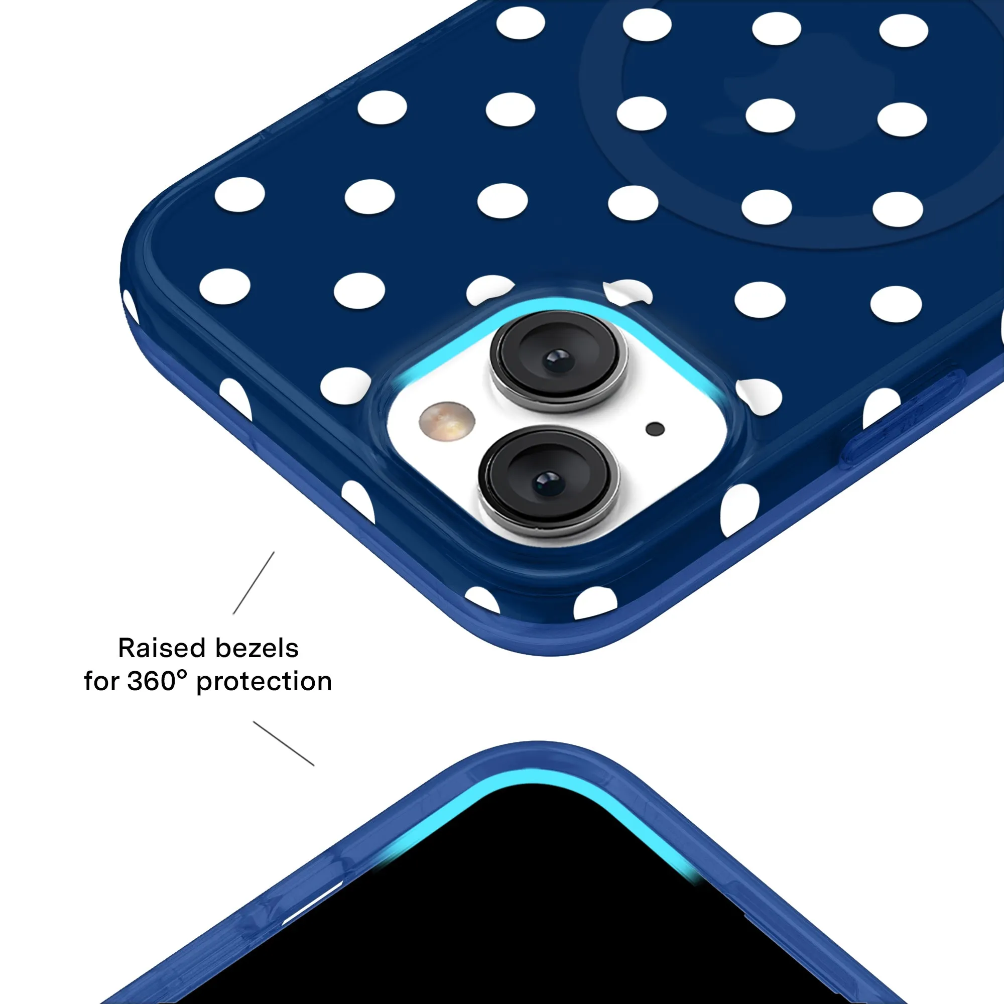 Midnight Polka Dot iPhone Case sold by Velvet Caviar product image thumbnail 3