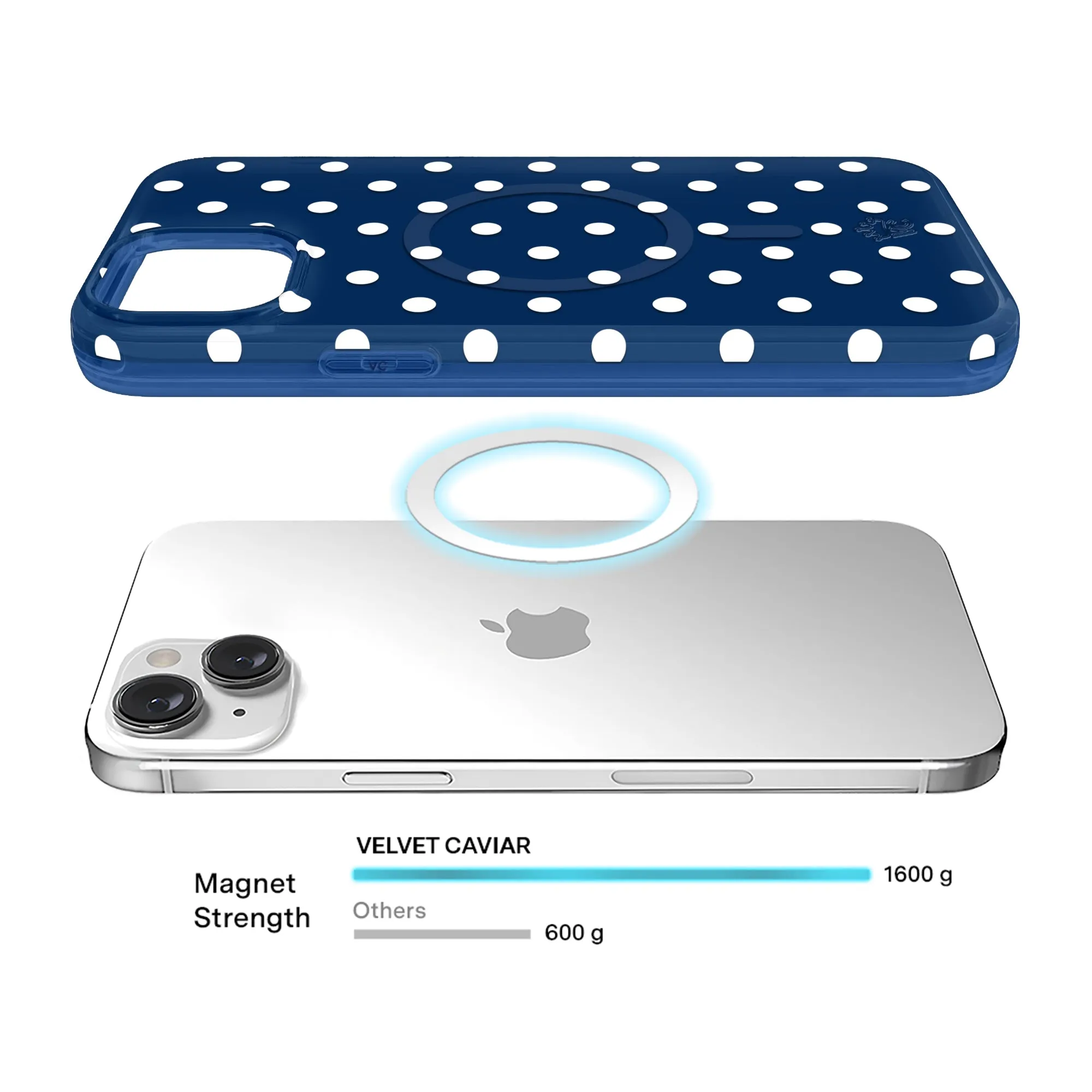 Midnight Polka Dot iPhone Case sold by Velvet Caviar product image thumbnail 4