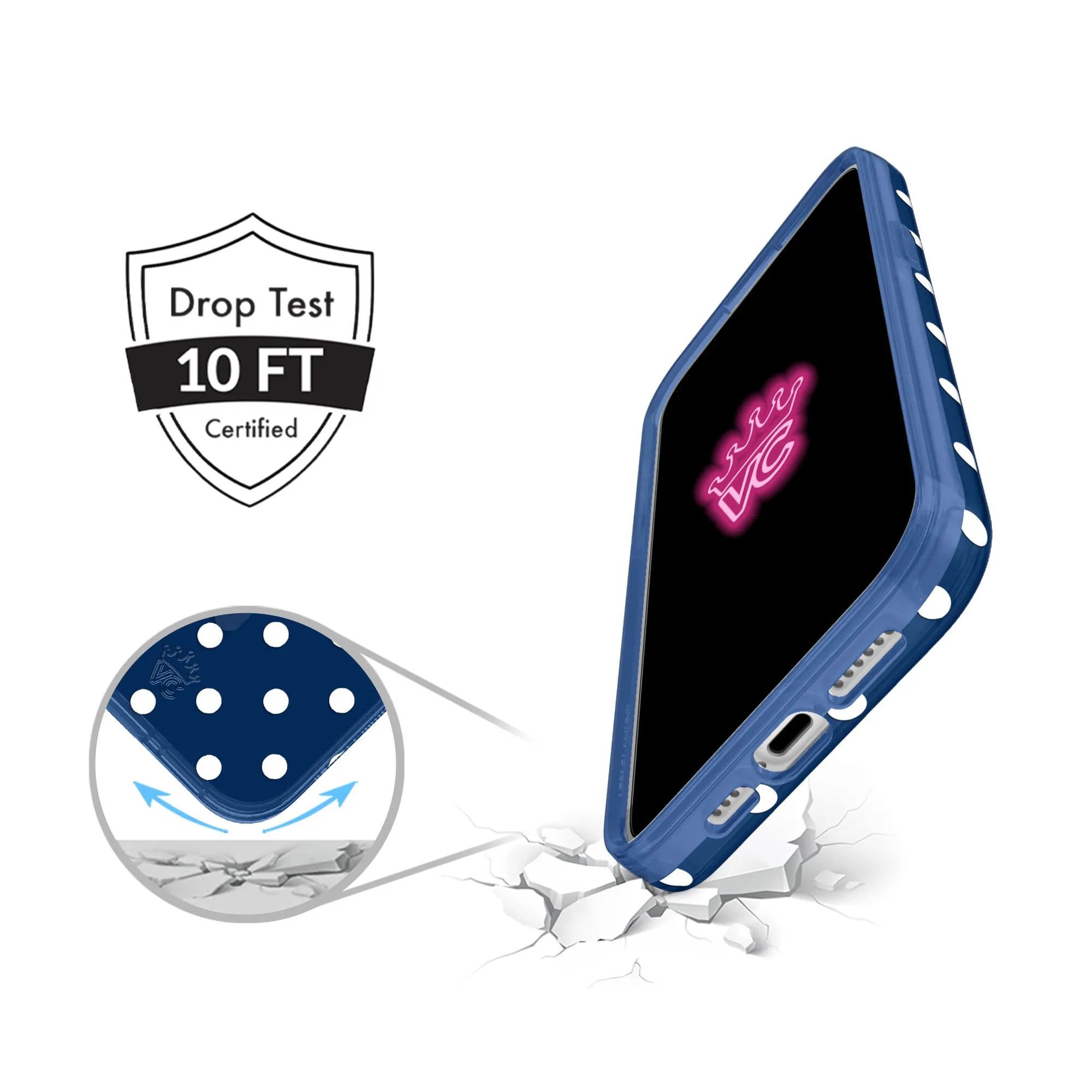 Midnight Polka Dot iPhone Case sold by Velvet Caviar product image thumbnail 2