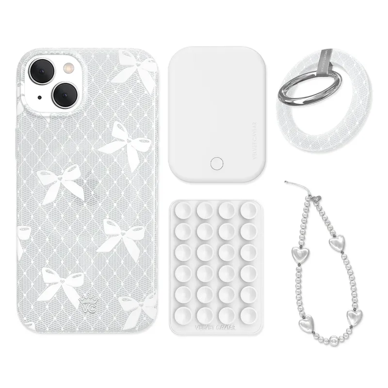 Vintage Lace Bows iPhone Bundle Set - Grip made by Velvet Caviar