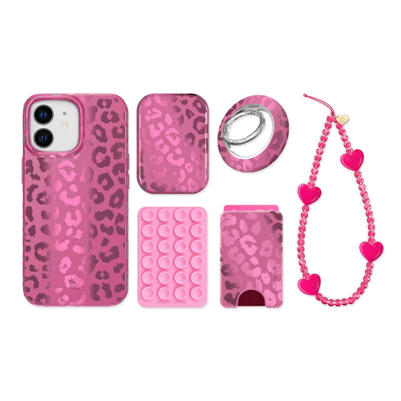 Pink Ruby Leopard iPhone Bundle Set made by Velvet Caviar