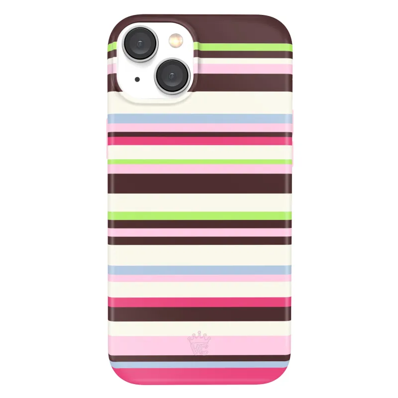 Sweet Treat Stripes iPhone Case made by Velvet Caviar