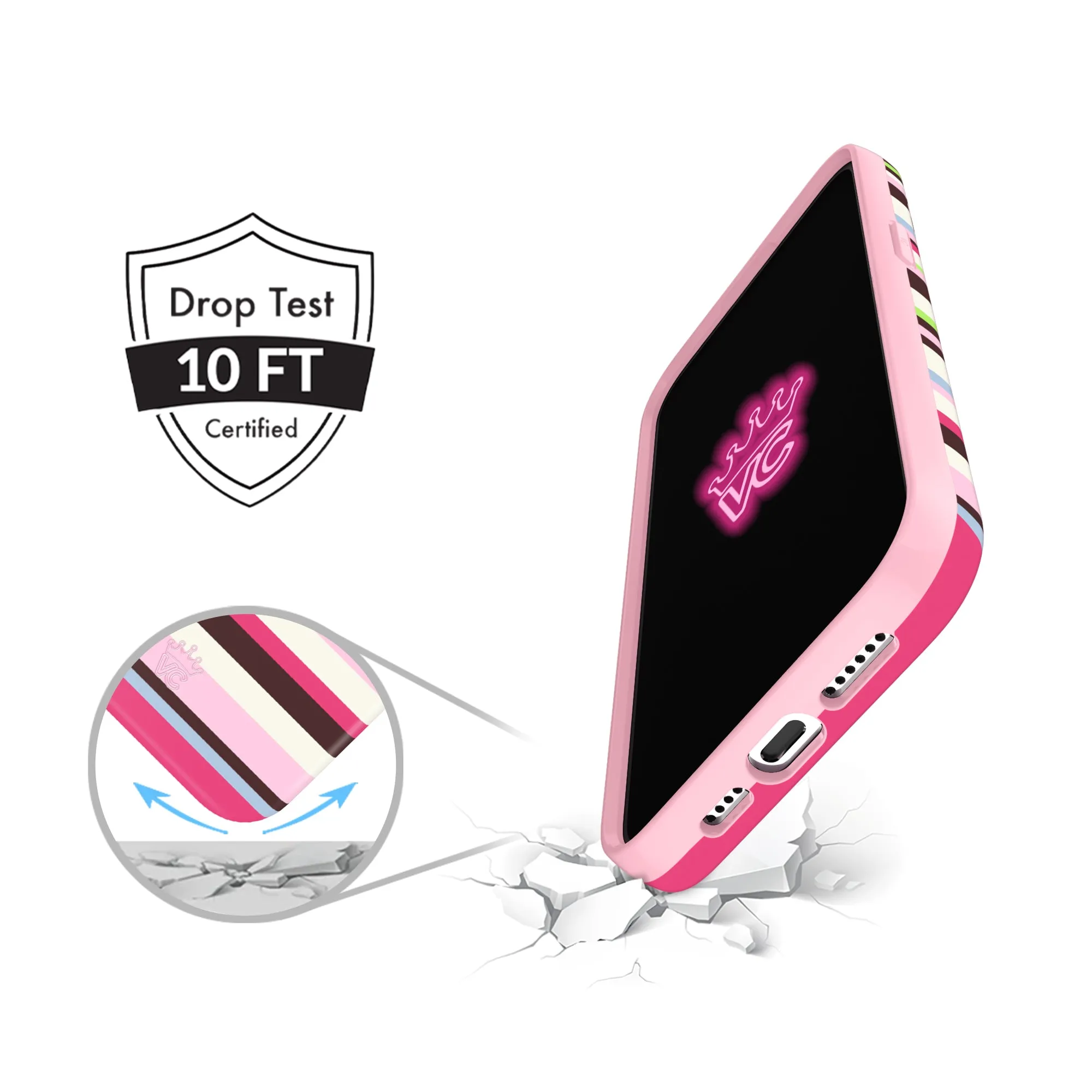 Sweet Treat Stripes iPhone Case sold by Velvet Caviar product image thumbnail 2
