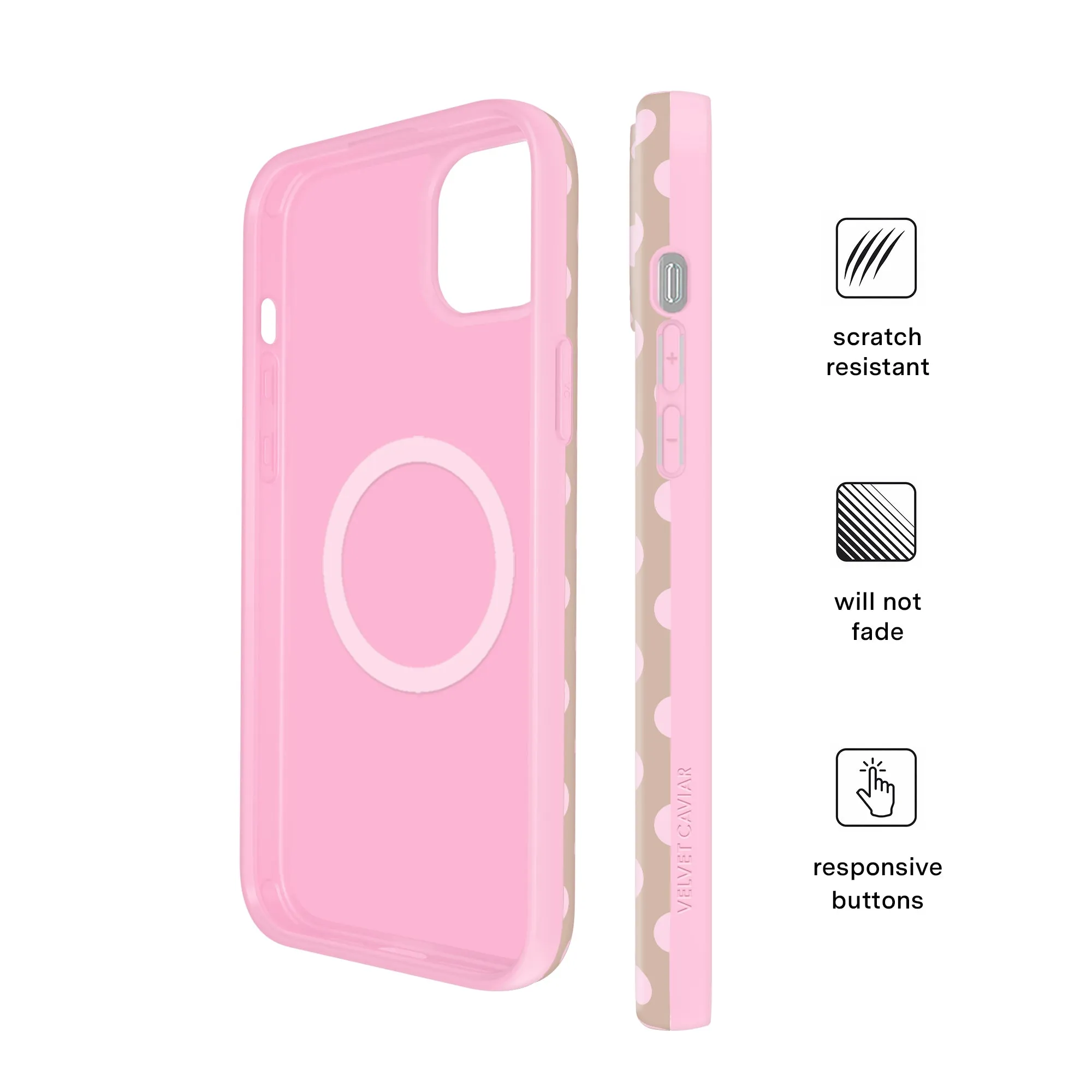 Brown Sugar Polka Dot iPhone Case sold by Velvet Caviar product image thumbnail 5