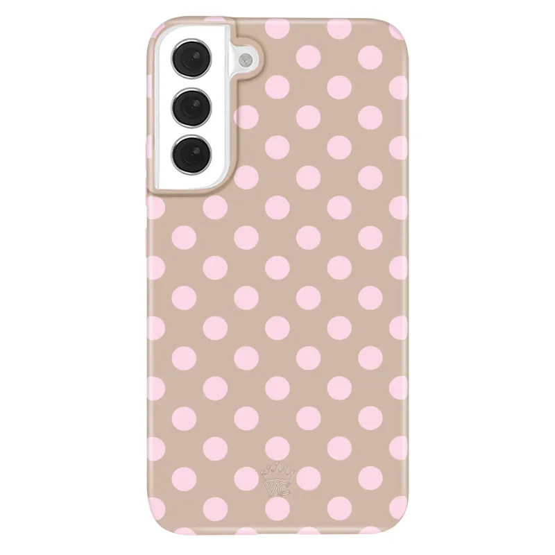 Brown Sugar Polka Dot Samsung Case made by Velvet Caviar