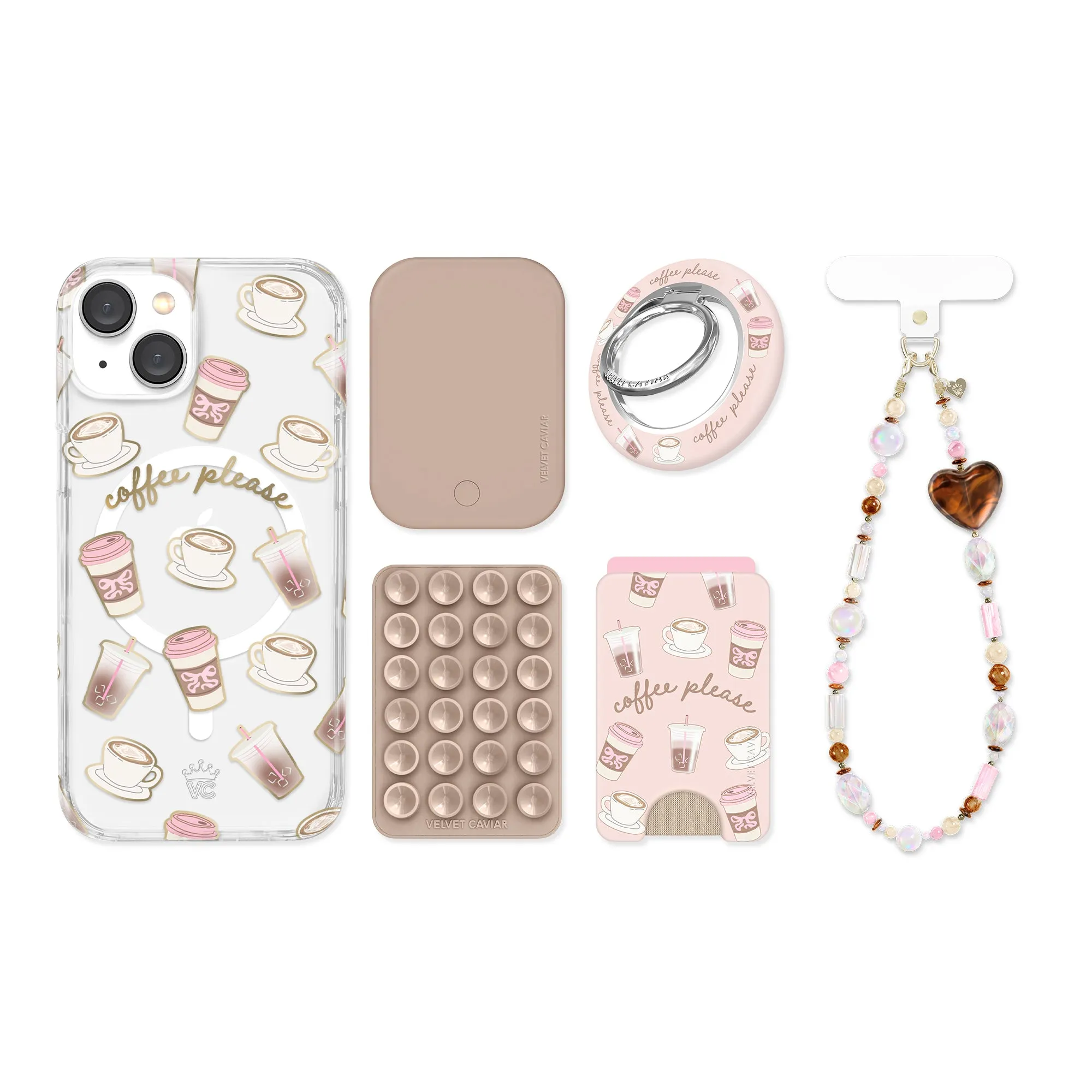 Coffee Please iPhone Bundle Set sold by Velvet Caviar