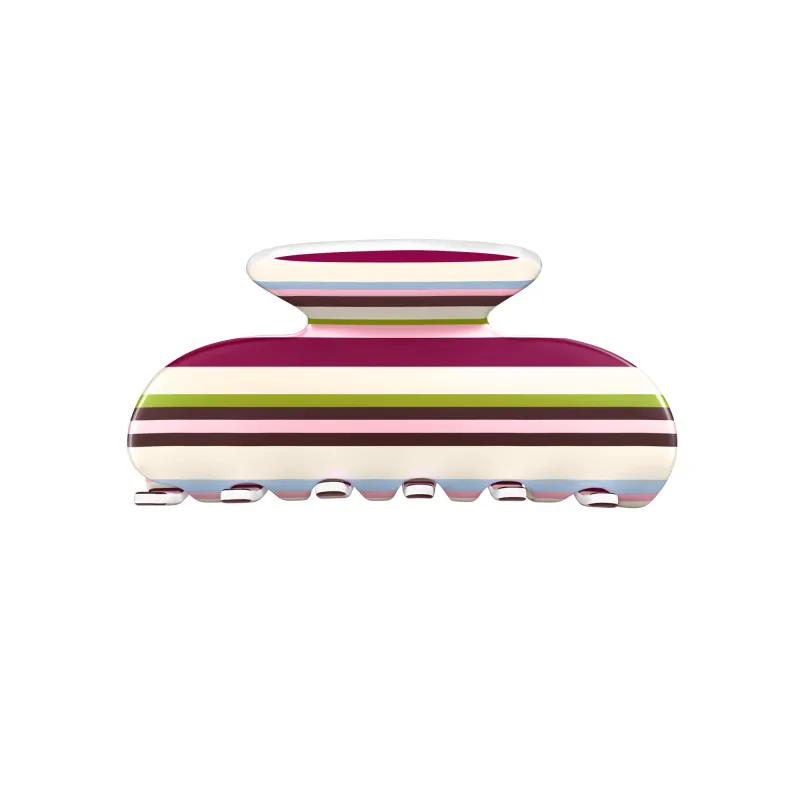 Sweet Treat Stripes Hair Clip made by Velvet Caviar