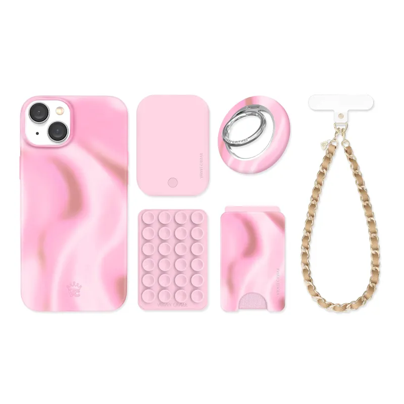 Strawberry Swirl iPhone Bundle Set made by Velvet Caviar