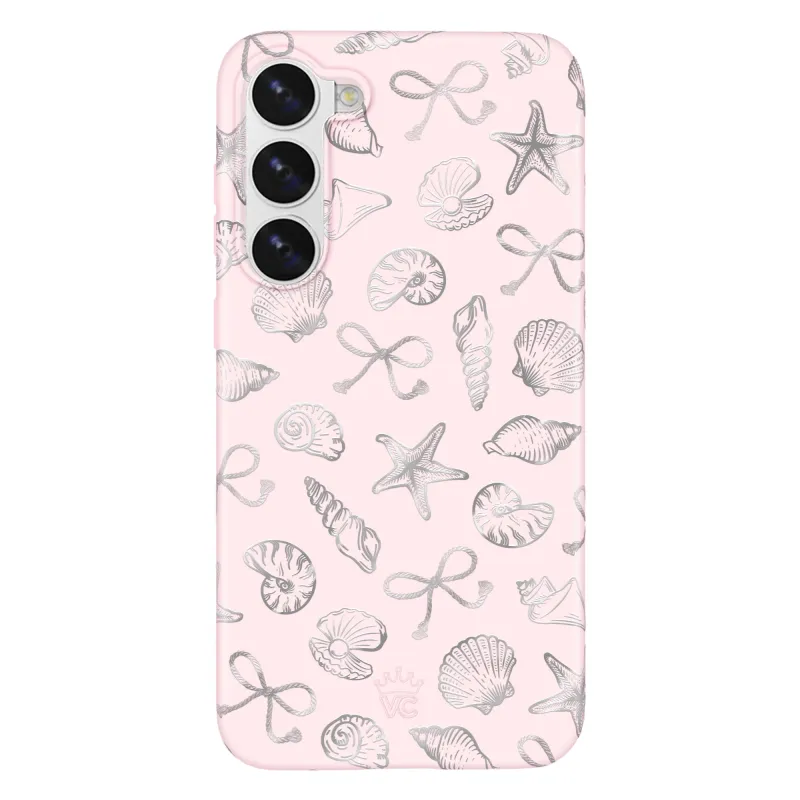 Pink Coastal Seashells Samsung Case made by Velvet Caviar