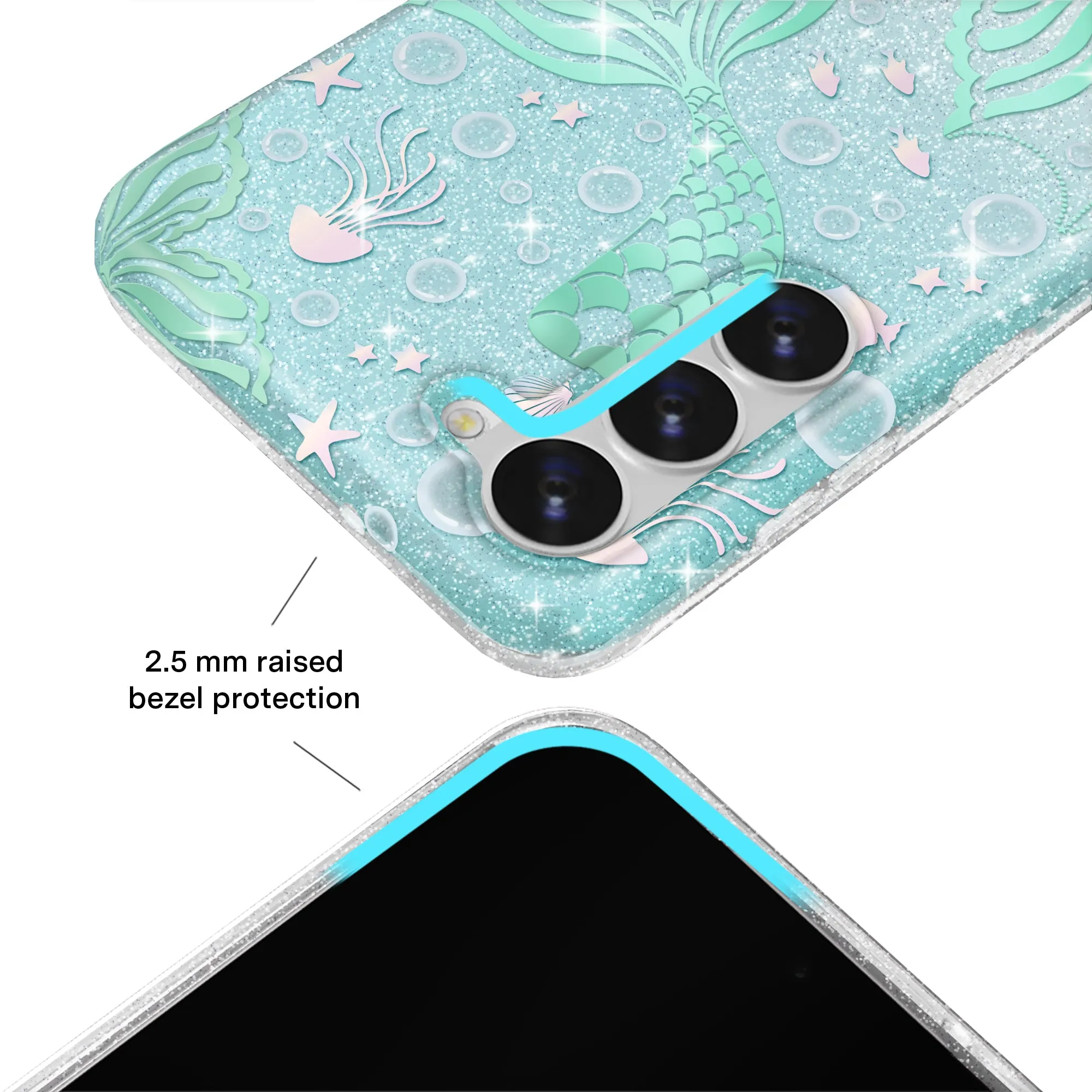 Mermaid Glitter Holo Samsung Case sold by Velvet Caviar product image thumbnail 3