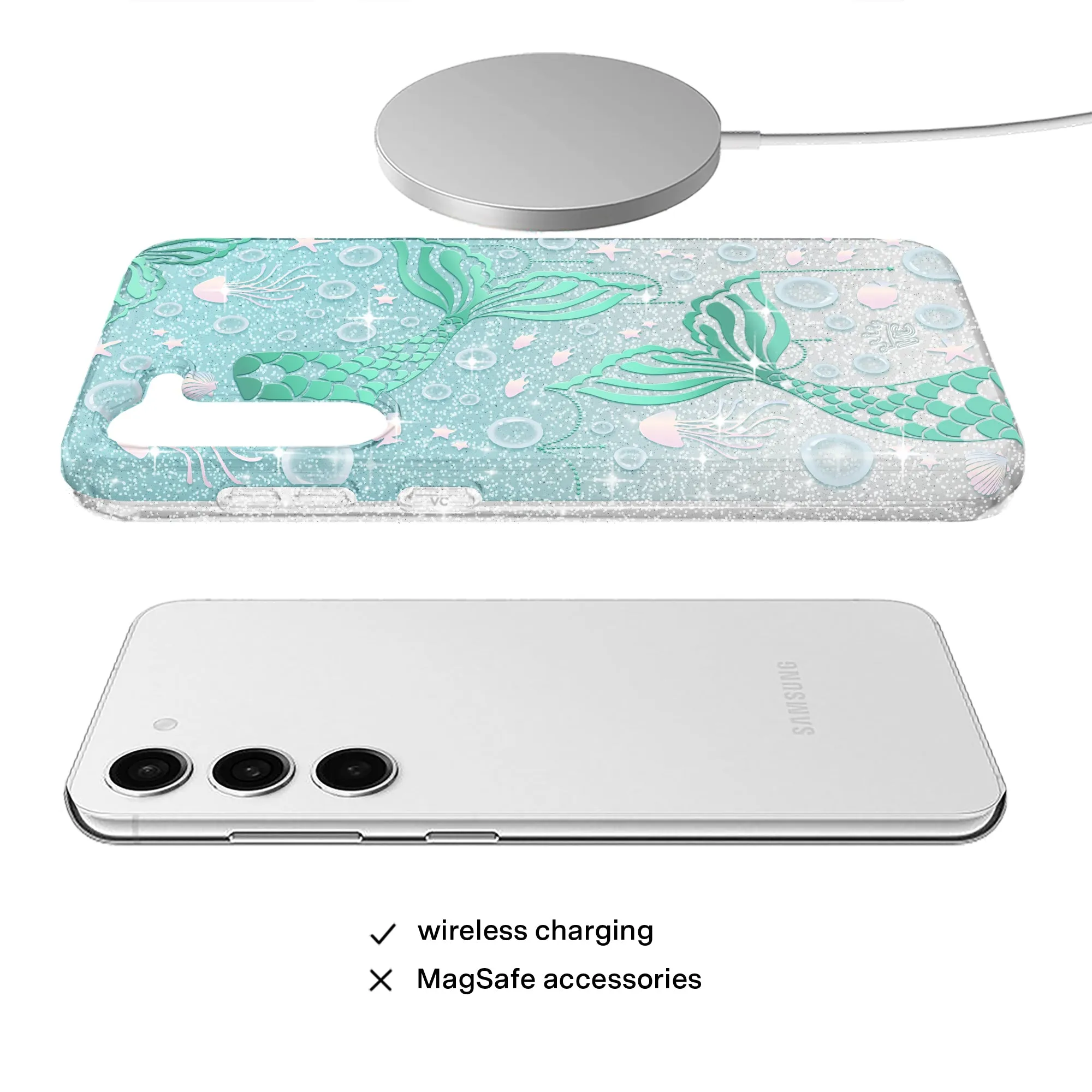 Mermaid Glitter Holo Samsung Case sold by Velvet Caviar product image thumbnail 4