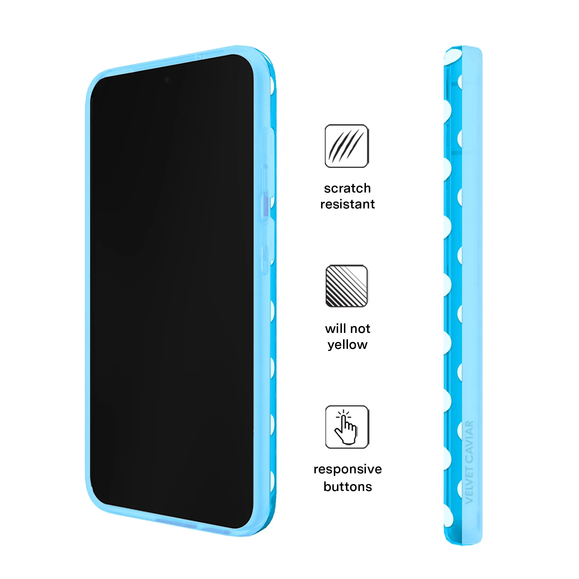 Aquamarine Polka Dot Samsung Case sold by Velvet Caviar product image thumbnail 5