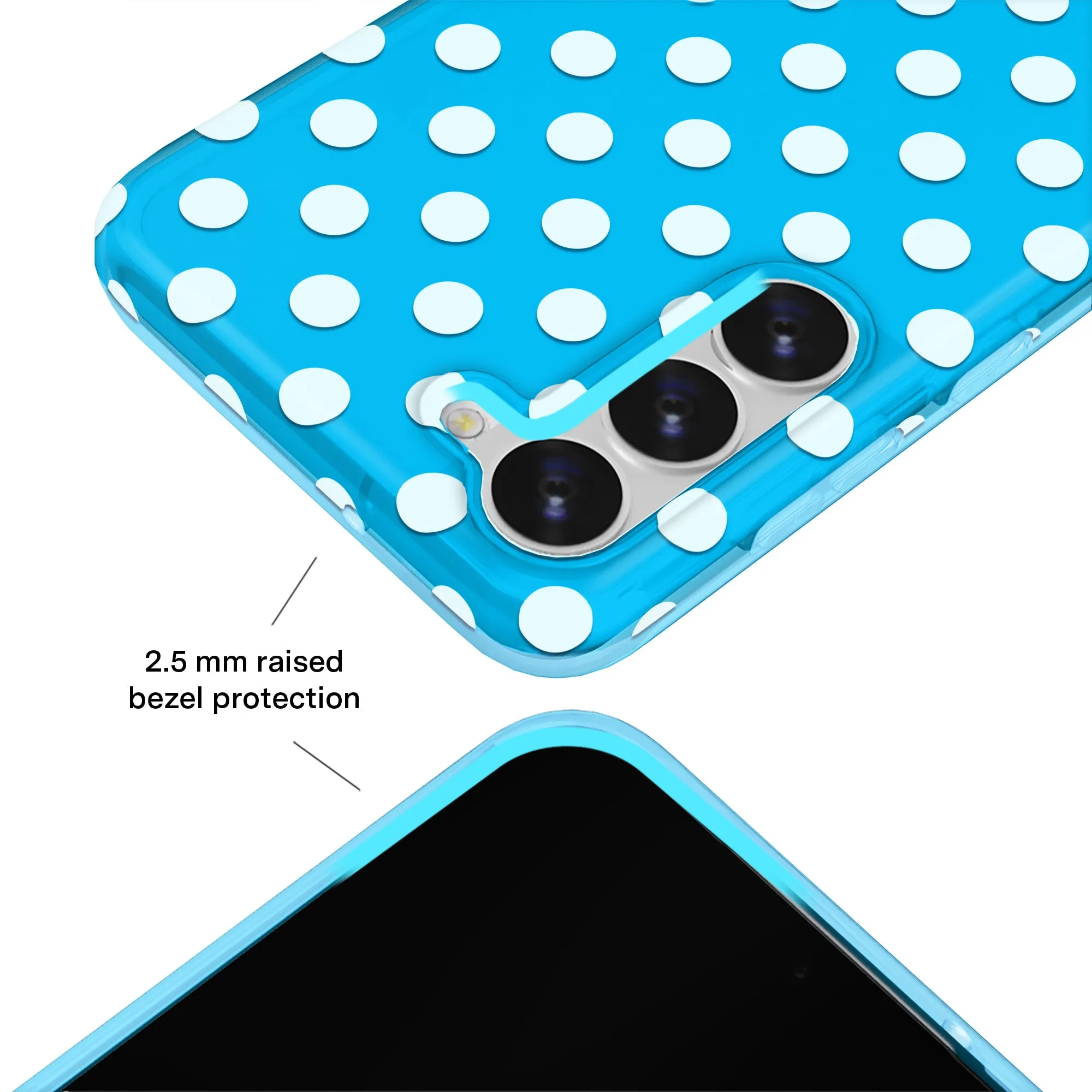 Aquamarine Polka Dot Samsung Case sold by Velvet Caviar product image thumbnail 3