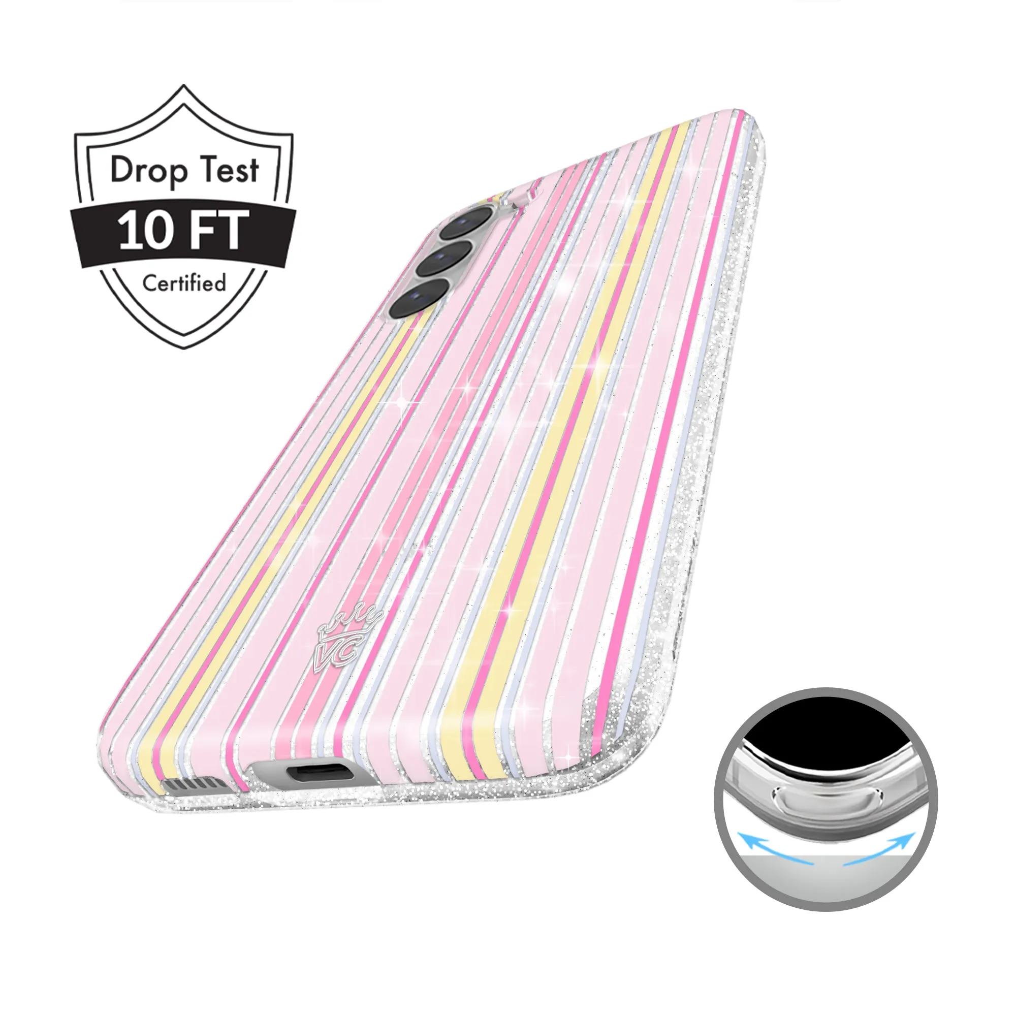 Sunkissed Stripes Glitter Samsung Case sold by Velvet Caviar product image thumbnail 2