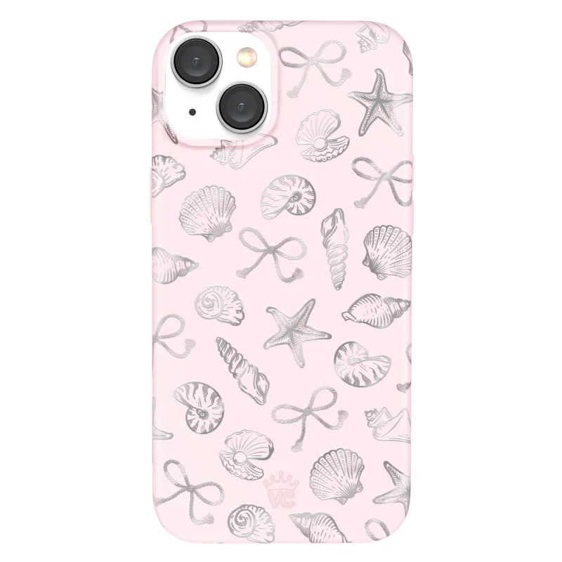 Pink Coastal Seashells iPhone Case made by Velvet Caviar