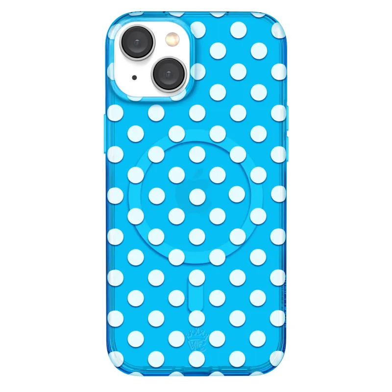 Aquamarine Polka Dot iPhone Case made by Velvet Caviar