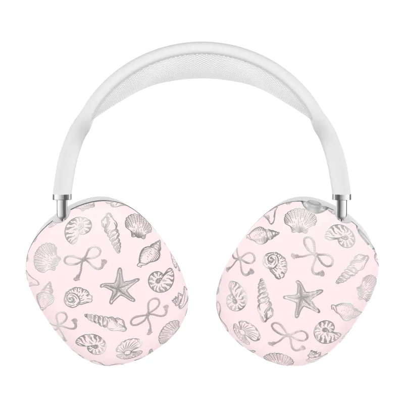 Pink Coastal Seashells AirPod Max Case made by Velvet Caviar