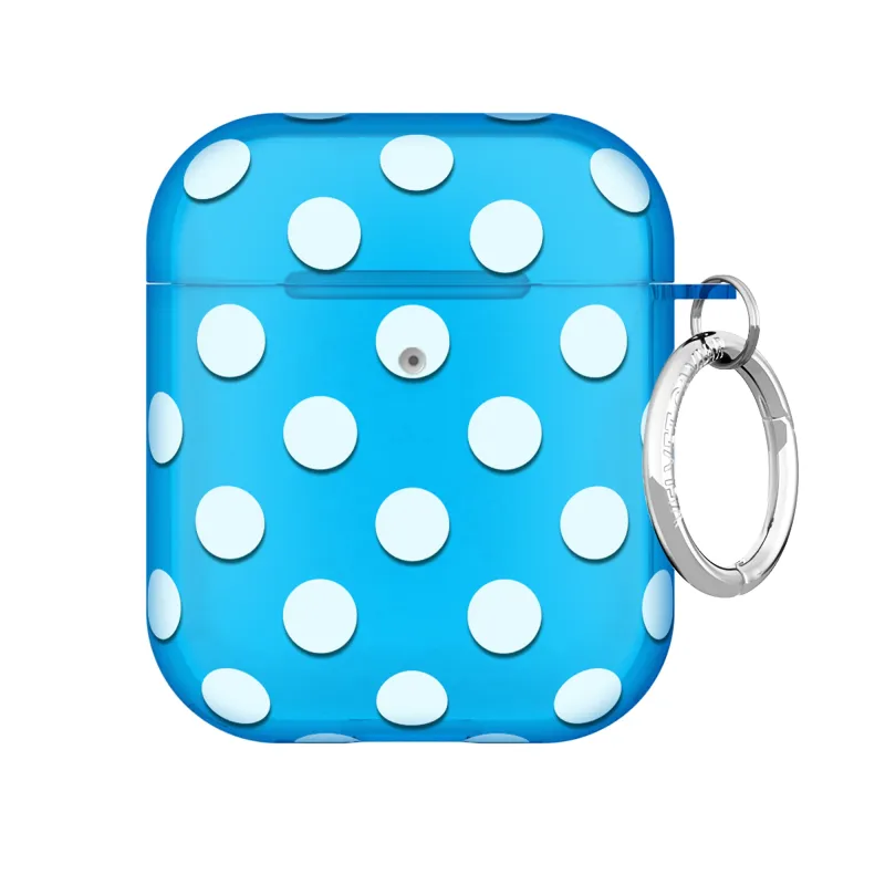 Aquamarine Polka Dot  AirPod Case made by Velvet Caviar