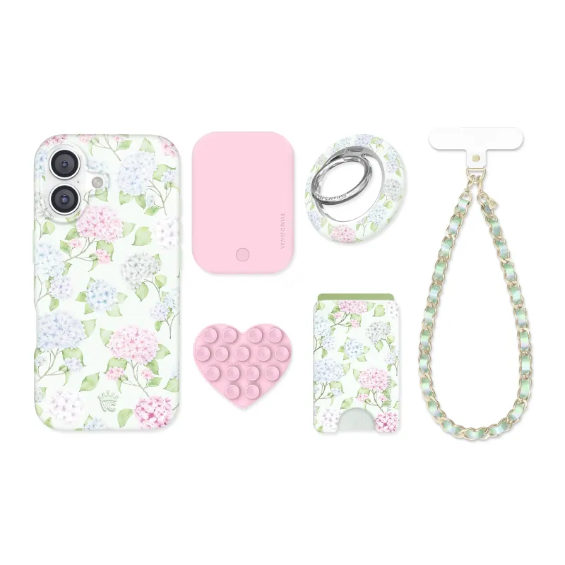 Hydrangea Floral iPhone Bundle Set made by Velvet Caviar