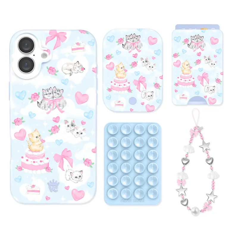 Kitten Kisses iPhone Bundle Set - Wallet made by Velvet Caviar