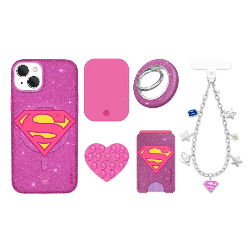 Supergirl Stardust Glitter iPhone Bundle Set made by Velvet Caviar