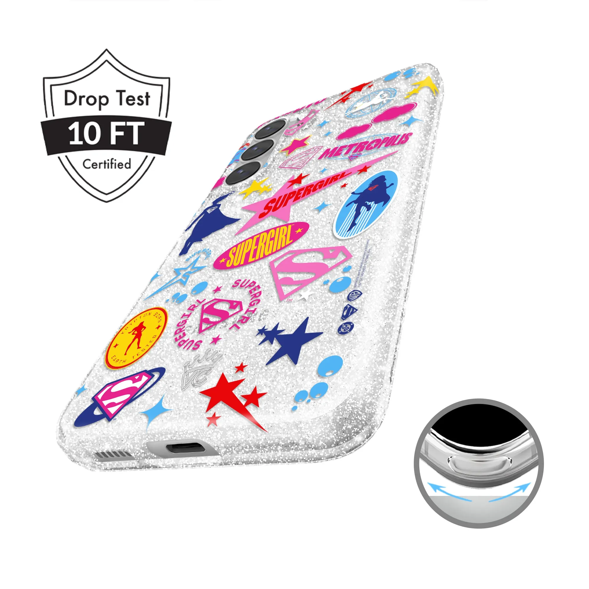 Supergirl Krypto Glitter Samsung Case sold by Velvet Caviar product image thumbnail 2