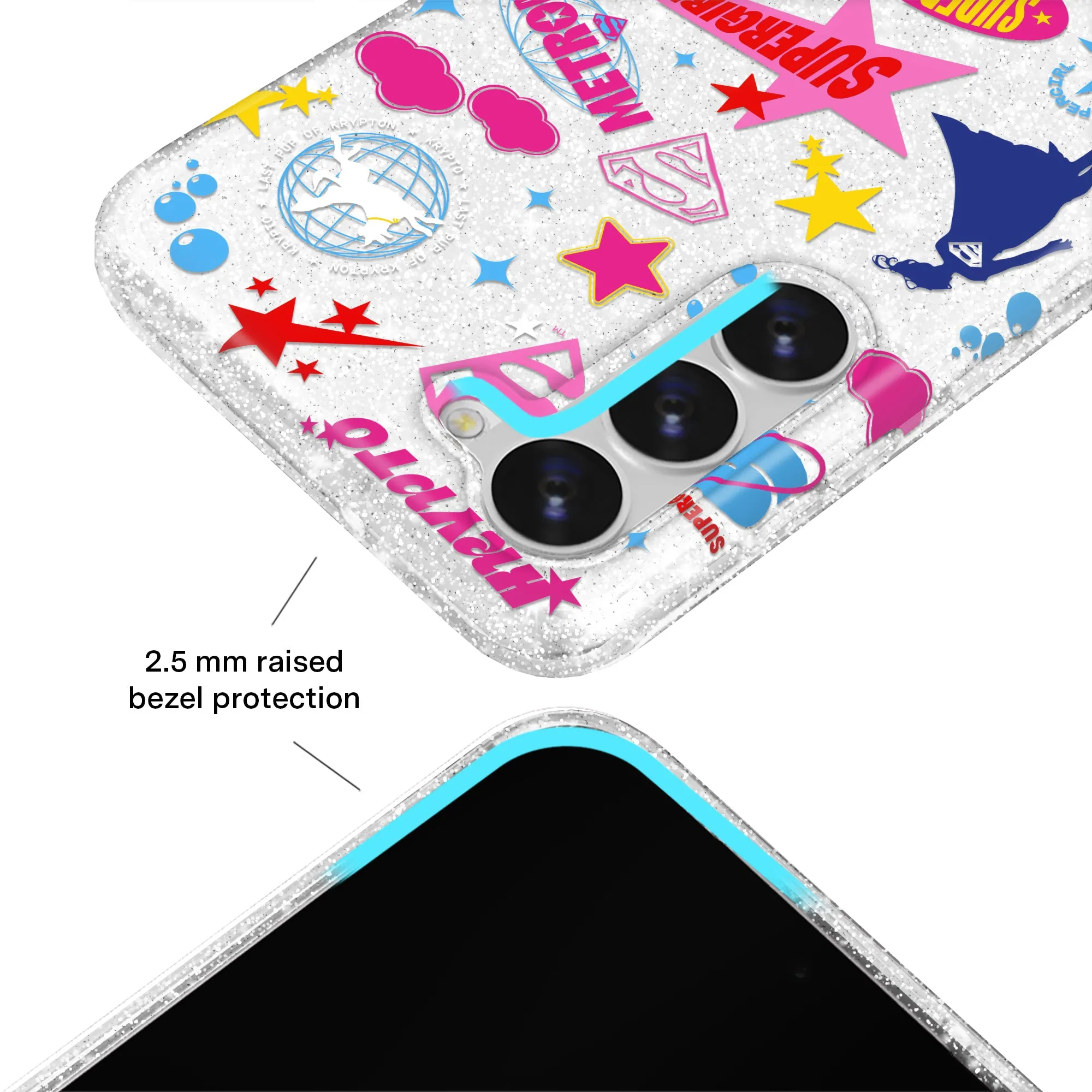 Supergirl Krypto Glitter Samsung Case sold by Velvet Caviar product image thumbnail 3