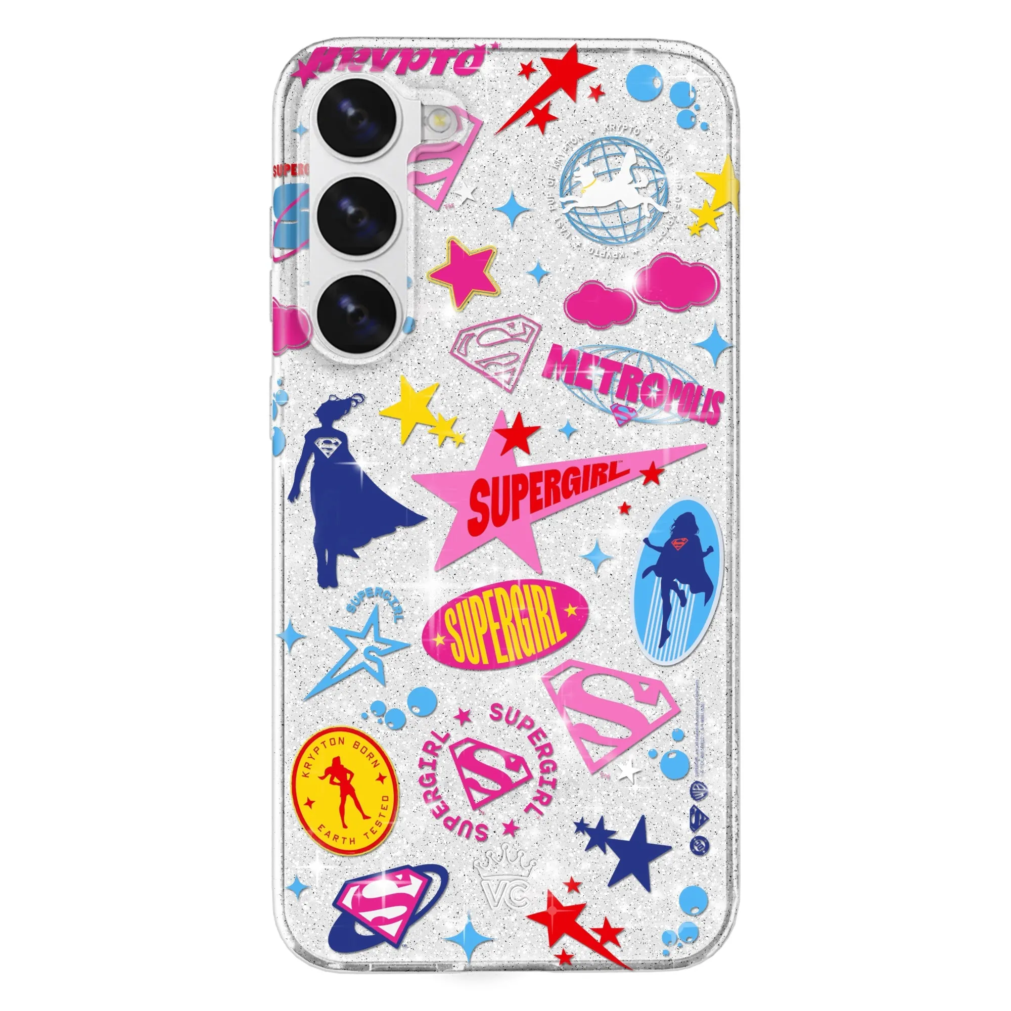 Supergirl Krypto Glitter Samsung Case sold by Velvet Caviar