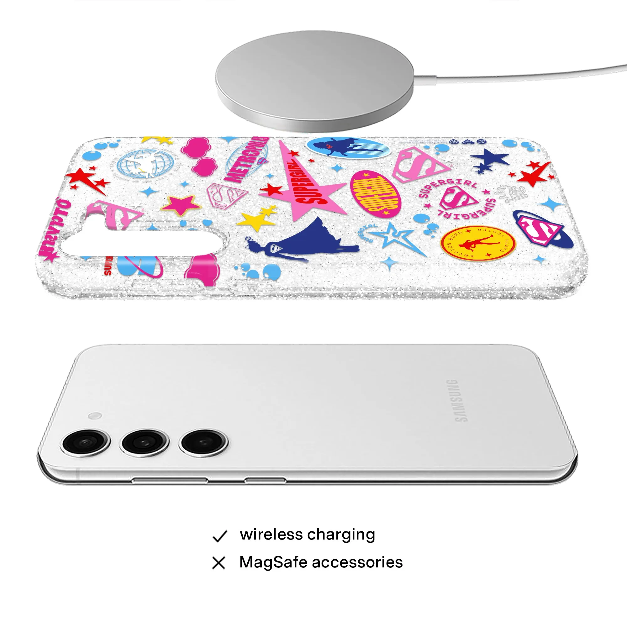 Supergirl Krypto Glitter Samsung Case sold by Velvet Caviar product image thumbnail 4