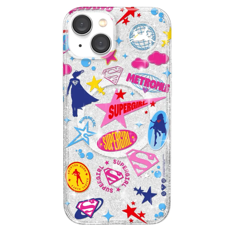 Supergirl Krypto Glitter iPhone Case made by Velvet Caviar