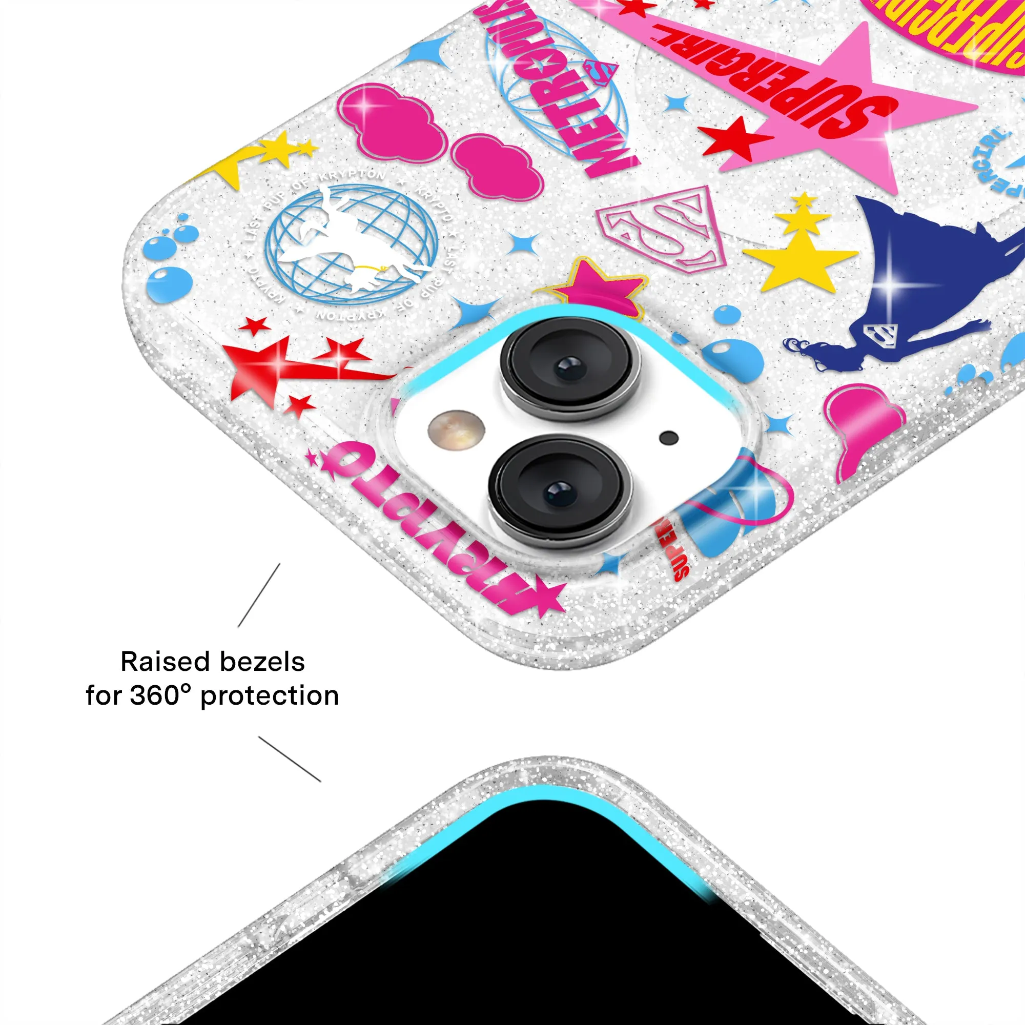 Supergirl Krypto Glitter iPhone Case sold by Velvet Caviar product image thumbnail 3