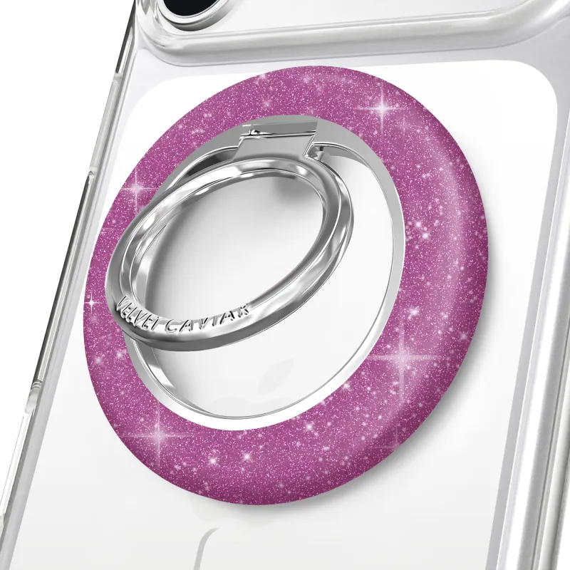 Purple Stardust Glitter MagSafe Grip Ring made by Velvet Caviar