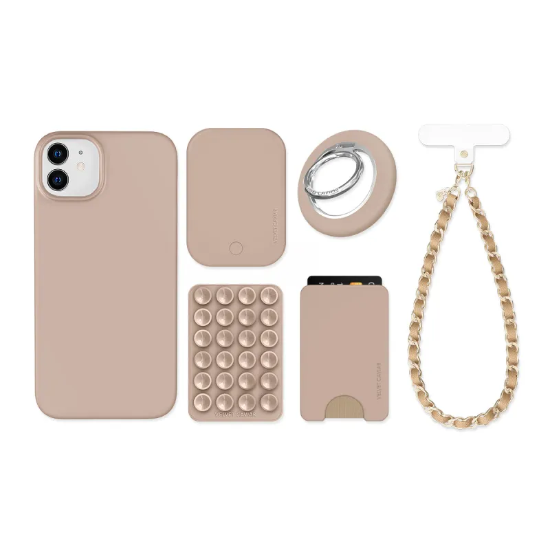 Toasted Almond iPhone Bundle Set made by Velvet Caviar
