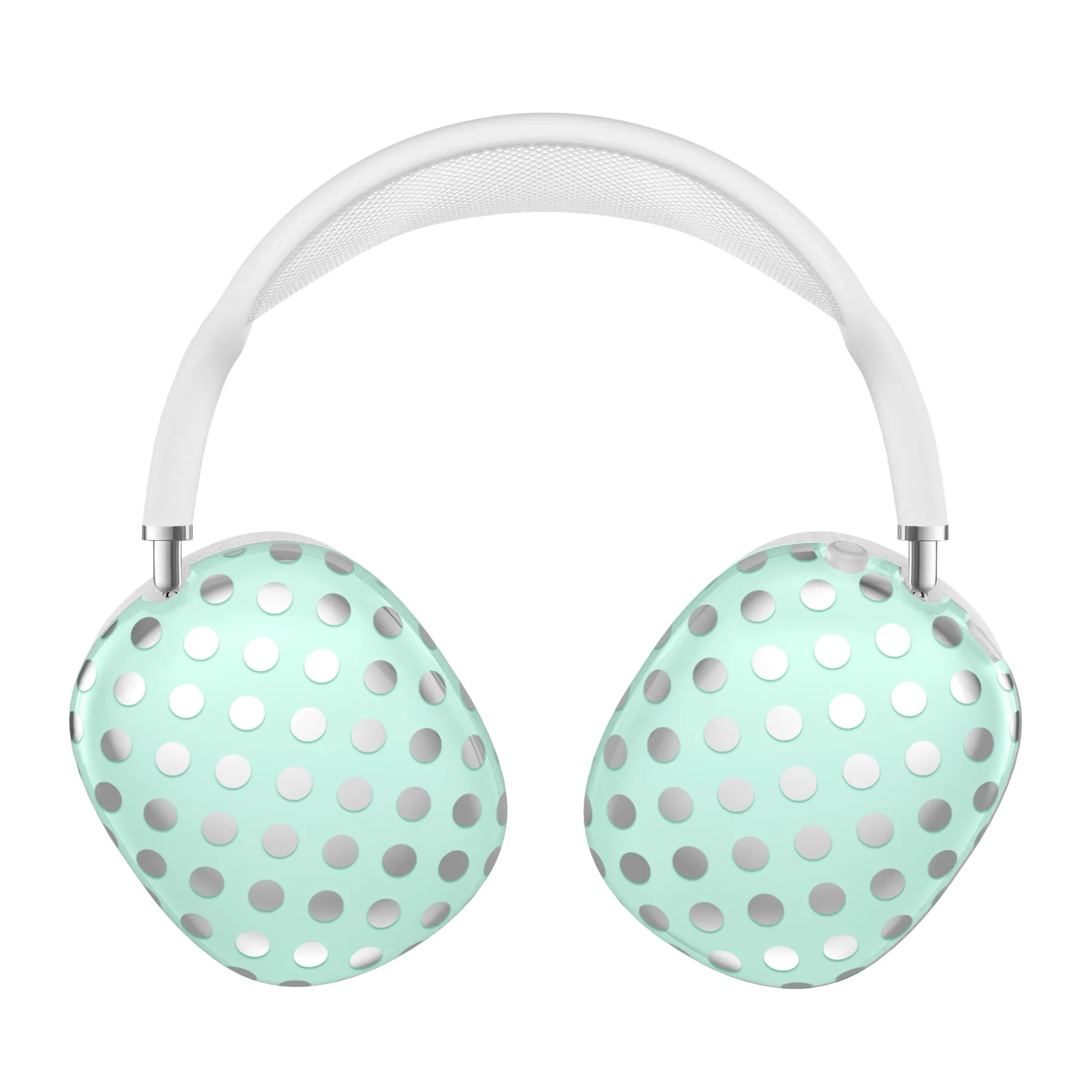 Mint Chrome Polka Dot AirPod Max Case sold by Velvet Caviar