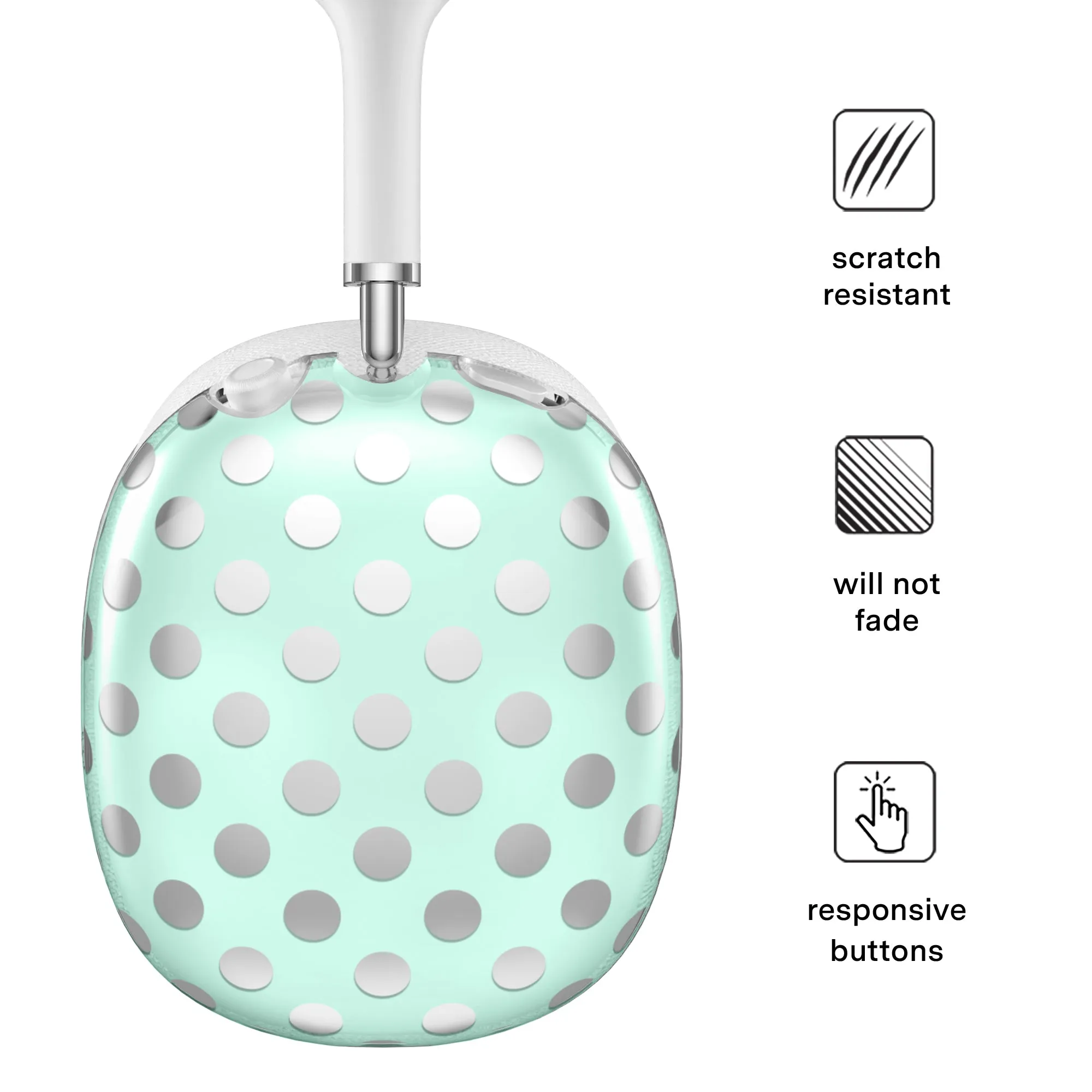 Mint Chrome Polka Dot AirPod Max Case sold by Velvet Caviar product image thumbnail 3