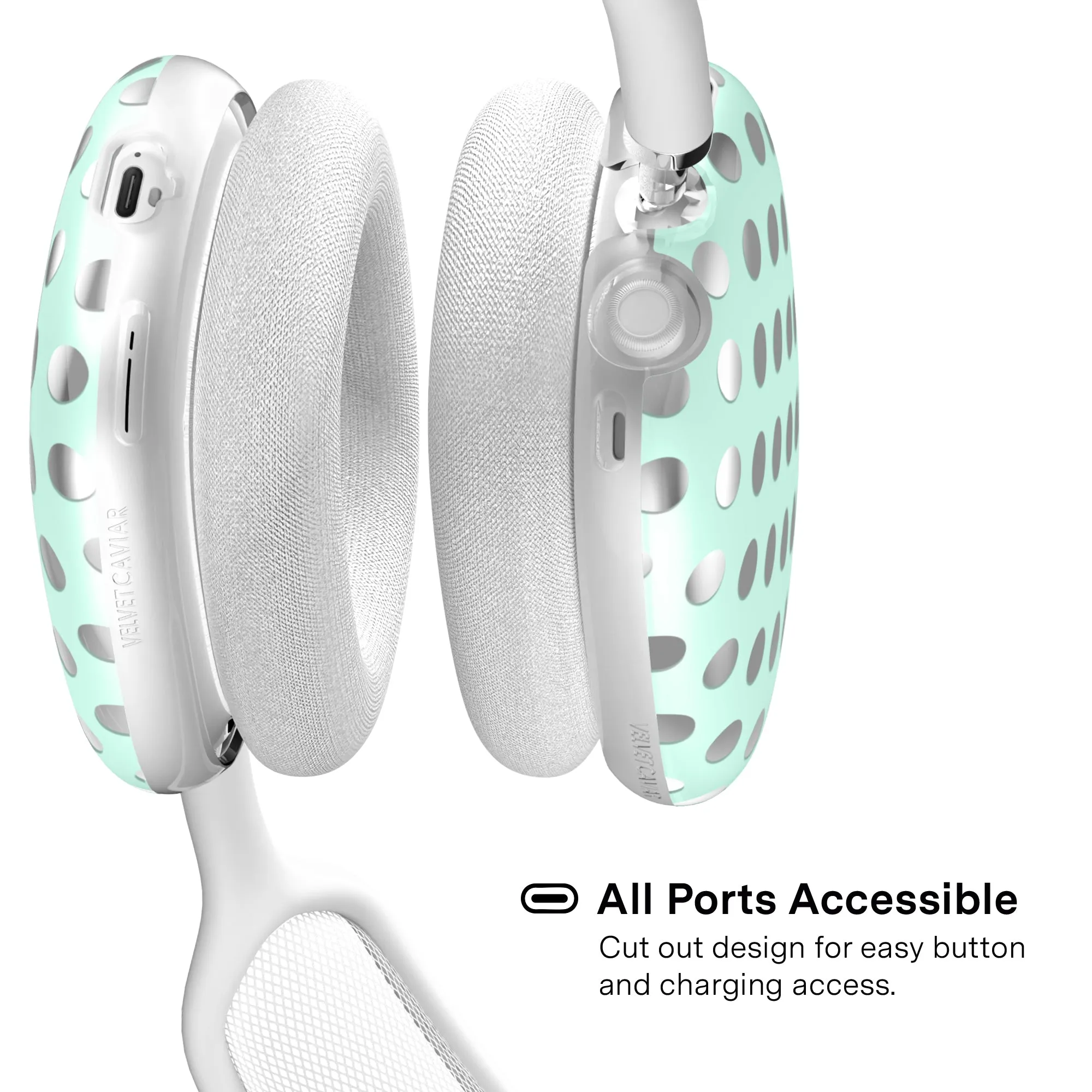 Mint Chrome Polka Dot AirPod Max Case sold by Velvet Caviar product image thumbnail 4