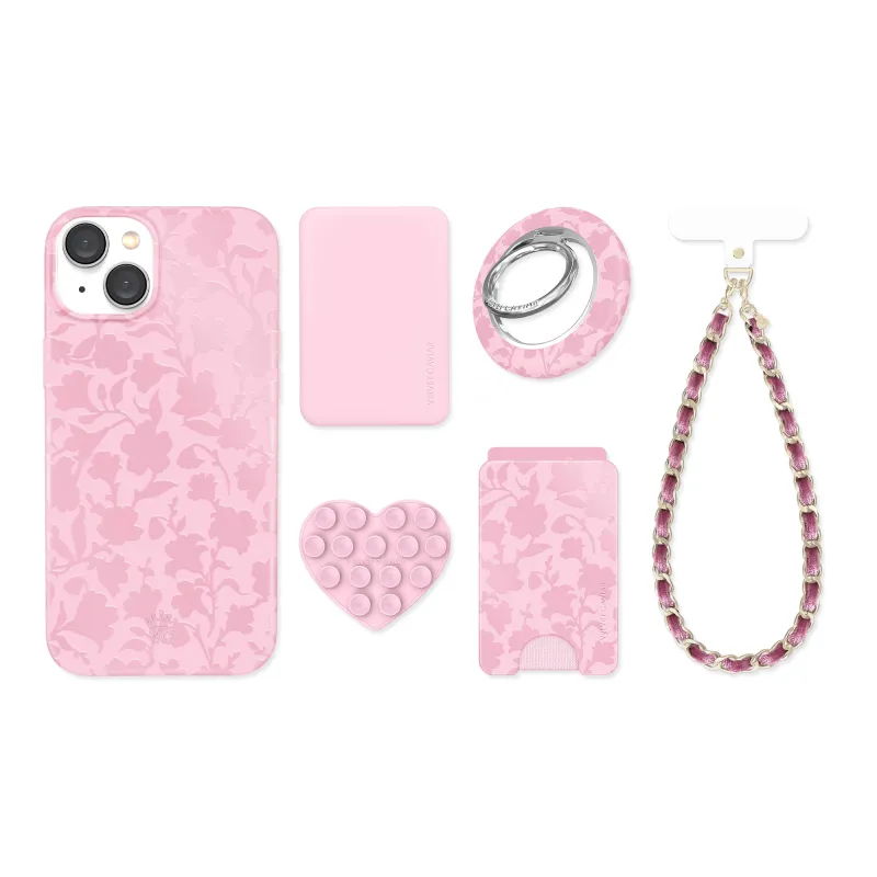 Magical Mauve Floral iPhone Bundle Set made by Velvet Caviar